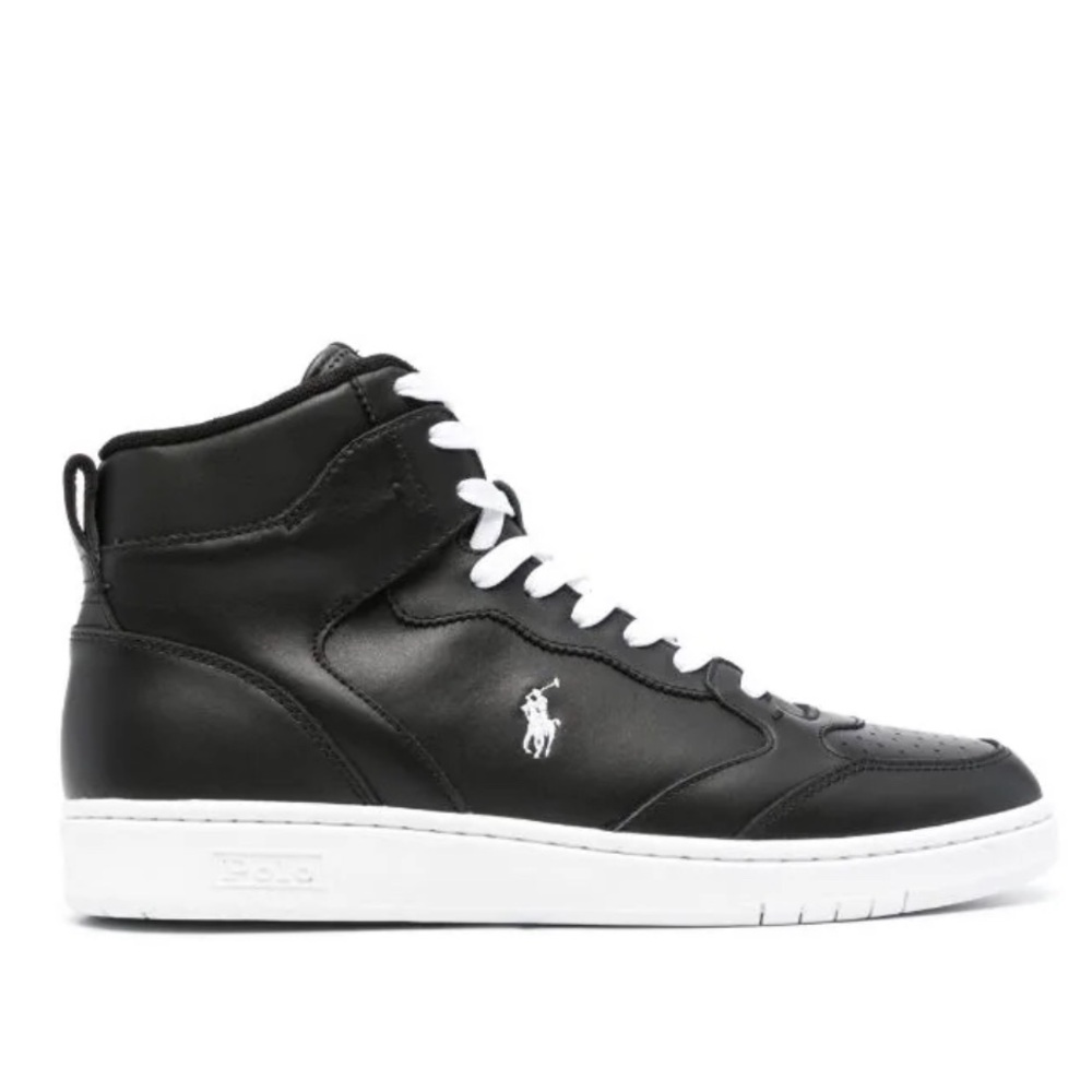 Polo Ralph Lauren COURT HIGH TOP LEATHER logo-embroidered high-top sneakers